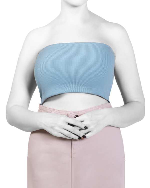 تاپ زنانه نیم تنه آبی سرژه Serge کد 203606