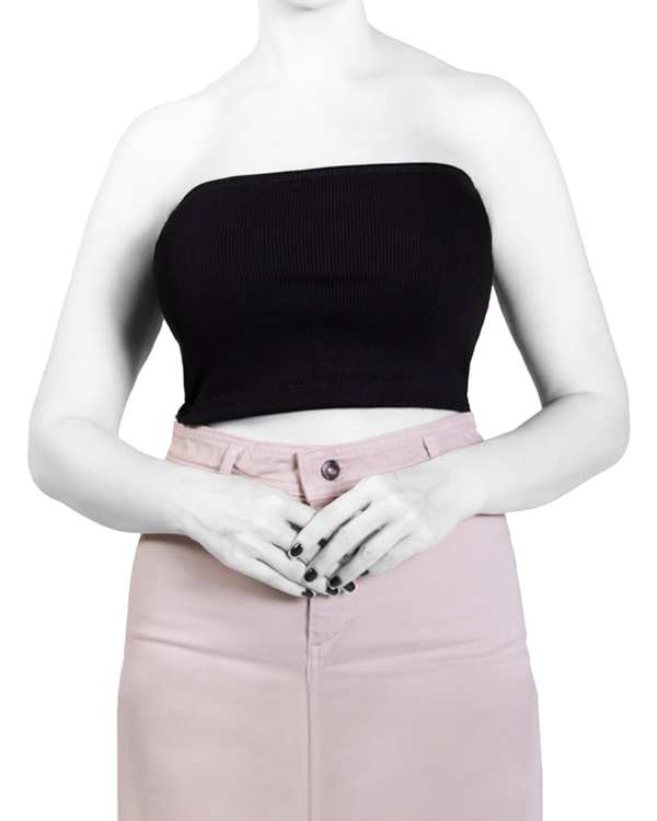 تاپ زنانه نیم تنه زغالی سرژه Serge کد 203606