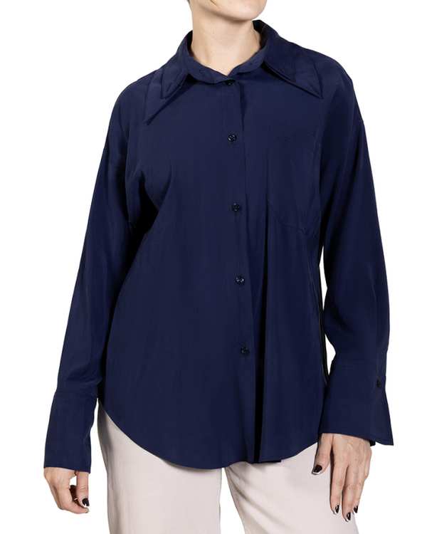 شومیز زنانه سرمه ای سرژه Serge کد 207388