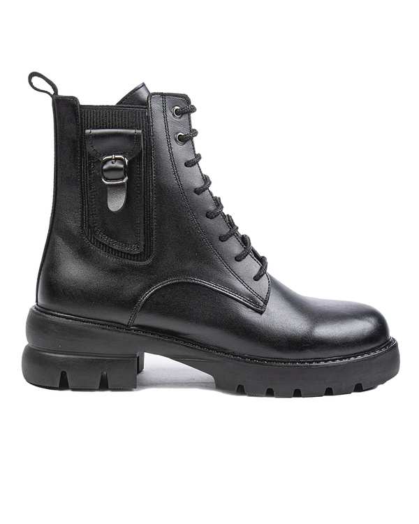 نیم بوت چرم زنانه مشکی نوین چرم Novincharm مدل WS3664 1726