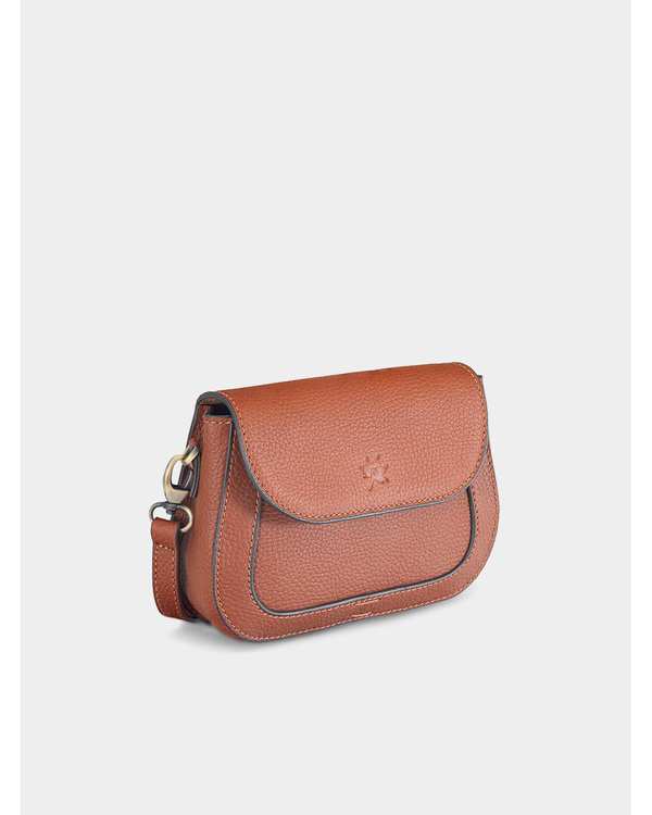 کیف چرم دوشی زنانه عسلی نوین چرم Novin Leather مدل امیلی LHB4623 - تصویر 3