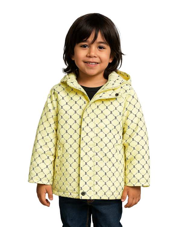 کاپشن بچگانه لیمویی لئو کیدز Leo Kids طرح بالنسیاگا کد 6858-1