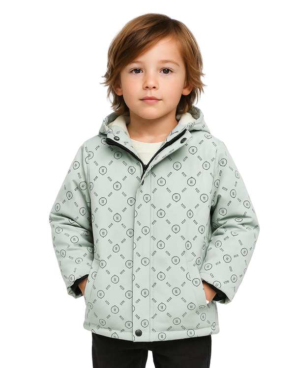 کاپشن بچگانه سبز لئو کیدز Leo Kids طرح داک سبز کد 6858-3