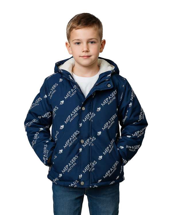 کاپشن بچگانه سرمه ای لئو کیدز Leo Kids طرح حروف کد 6859-2