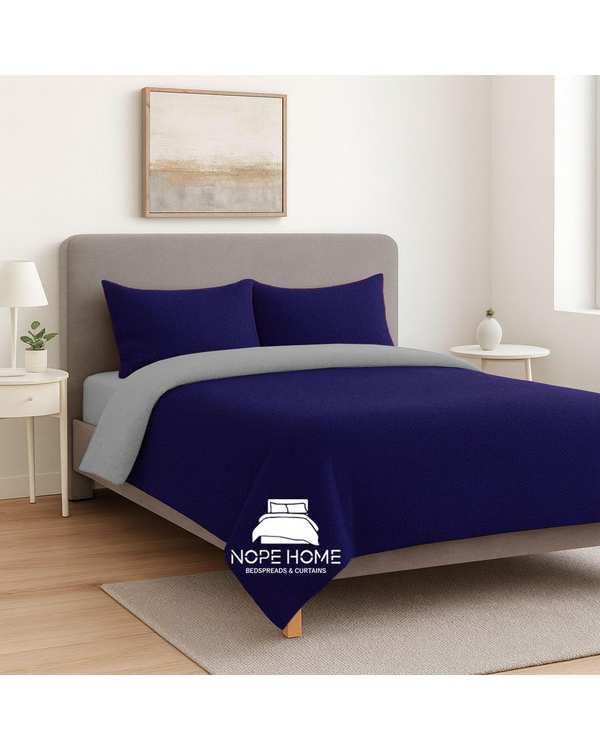 سرویس روتختی کاوری مخمل حصیری بافت ریز یونیک دو نفره هشت تکه سرمه ای نوپه هوم Nopehome تشک عرض ۱۶۰ و ۱۸۰ سانت