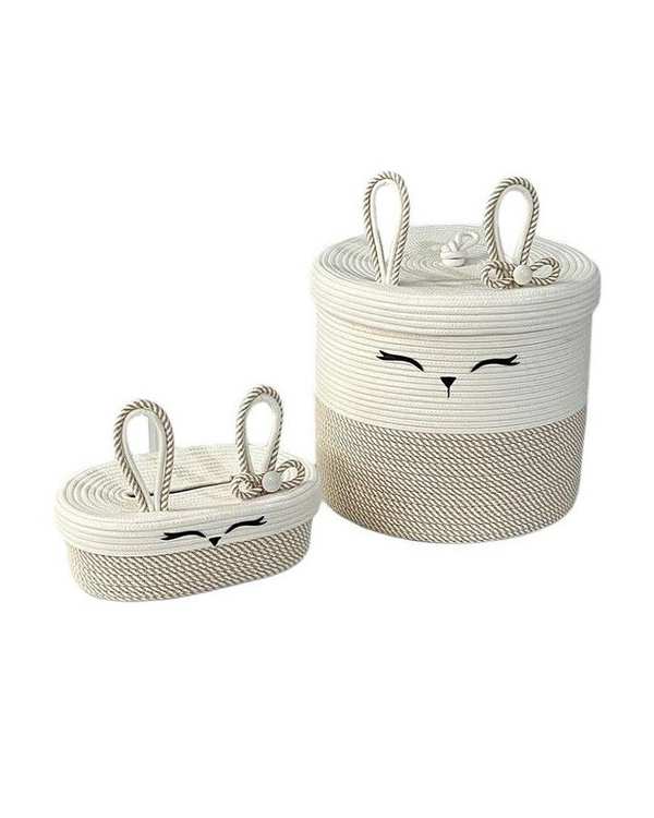 ست سطل و جادستمال کاغذی اتاق کودک مدل خرگوش