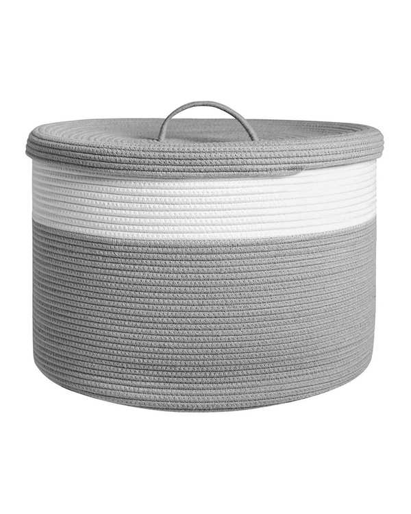 سبد لباس طوسی سفید مدل s141