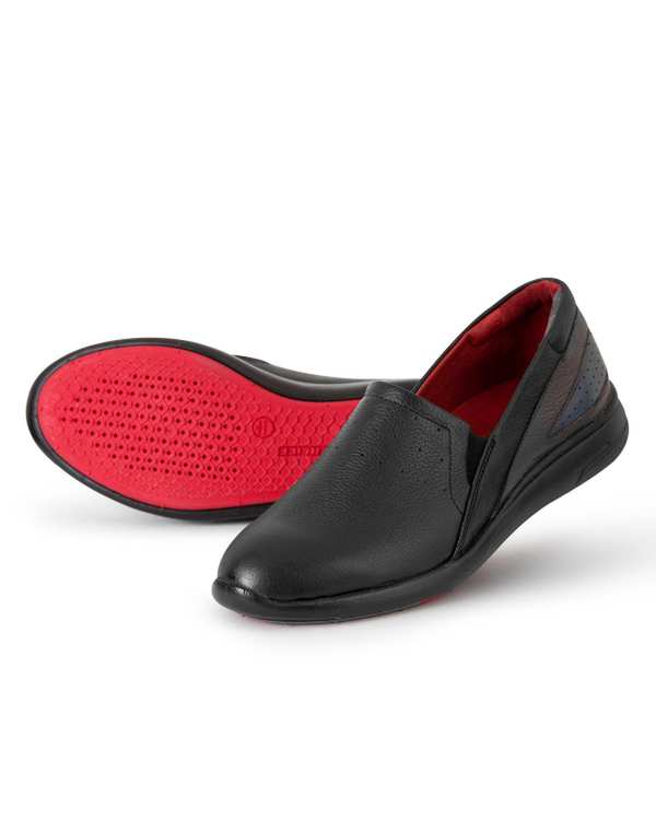 کفش چرم زنانه مشکی ایران طب Iran Teb مدل اکو کد 20040