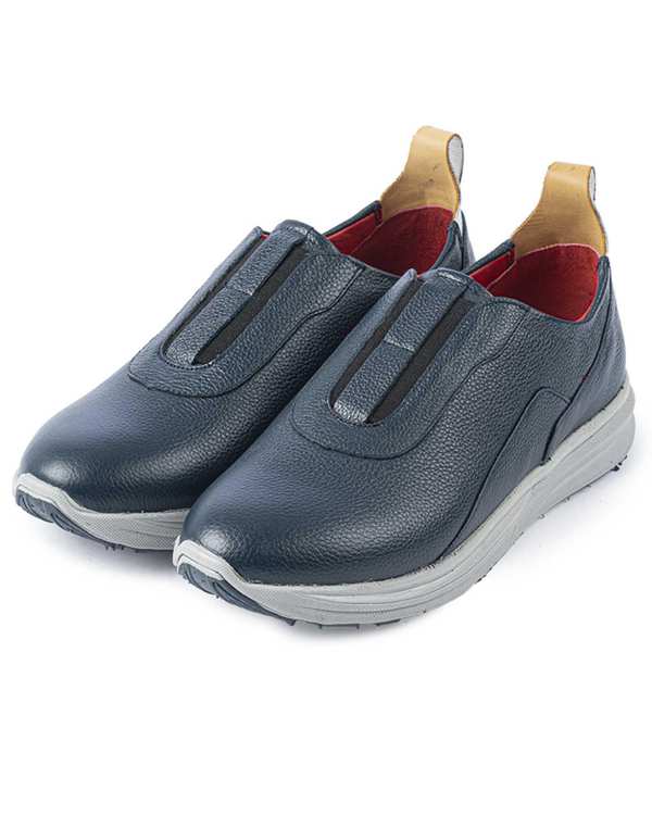 کفش چرم زنانه سرمه ای ایران طب Iranteb مدل کلارا کشی کد 20190