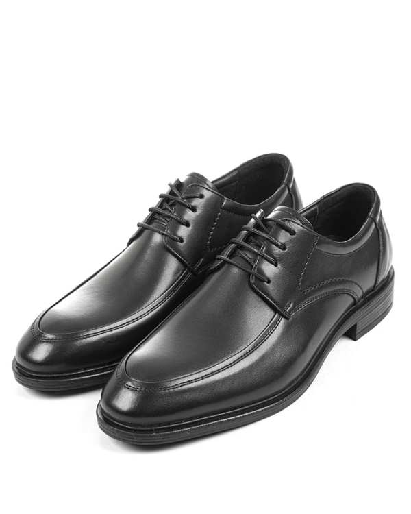 کفش چرم مردانه رسمی مشکی ایران طب Iran Teb مدل آلدو کد 202406