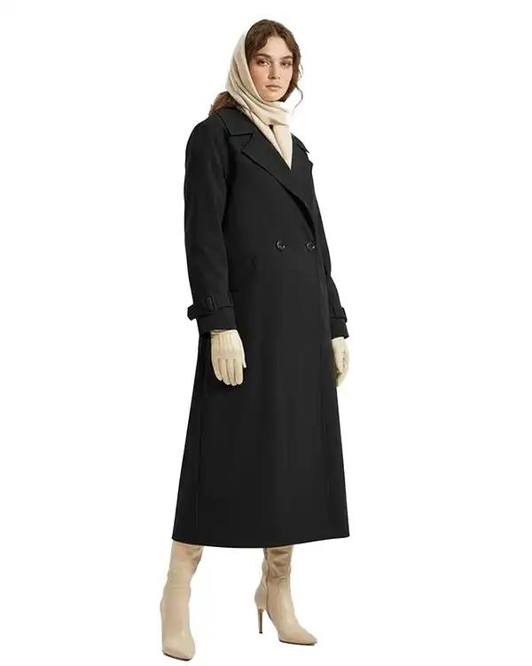 بارانی زنانه مشکی نیواریا Nivarya کد 0980