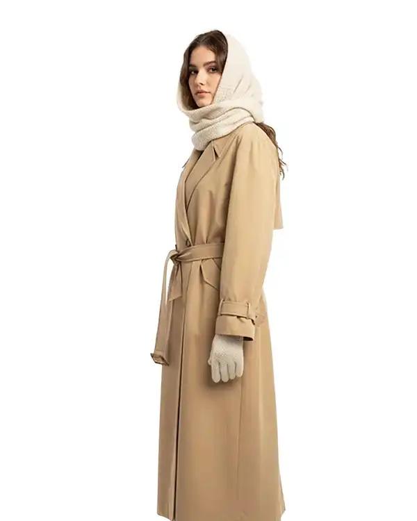 بارانی زنانه نخودی نیواریا Nivarya کد 0980