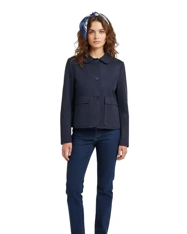 کت زنانه سوئیت جیر سرمه ای نیواریا Nivarya کد 0986