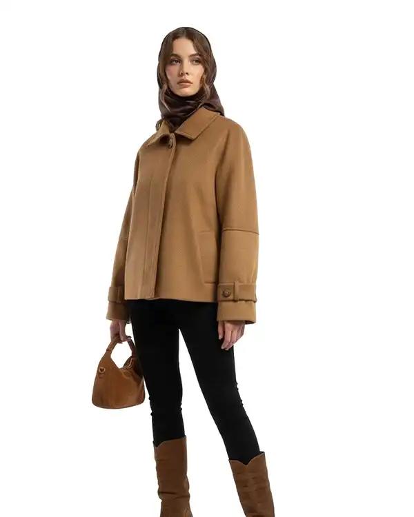 پالتو زنانه فوتر نسکافه ای نیواریا Nivarya کد 1087