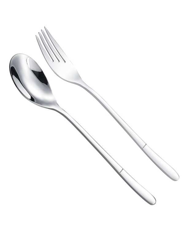 قاشق و چنگال 2 پارچه 1 نفره استیل جی فی نی GIFFINI مدل 06