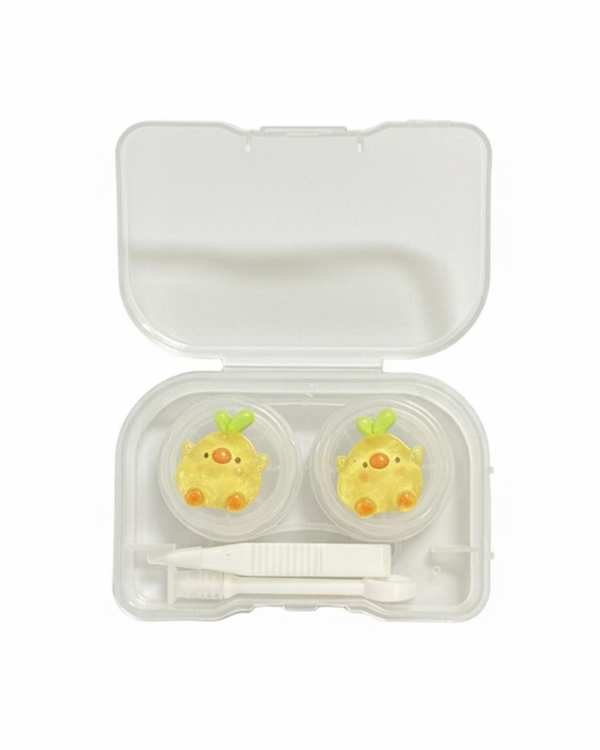 محفظه نگهداری لنز به همراه پنس و اپلیکاتور مدل فانتزی