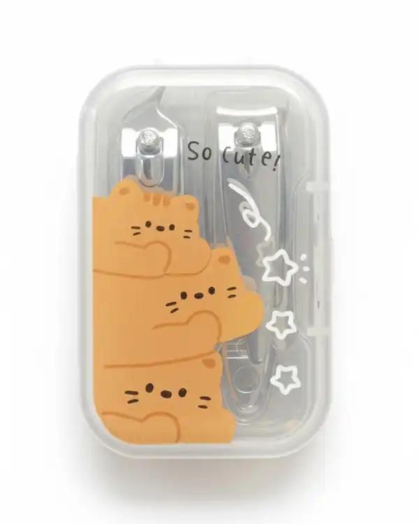 ست ناخن گیر استیل ضد زنگ 2 عددی طرح فانتزی