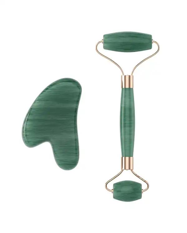 ست جیدرولر همراه با سنگ گواشا Jade Roller