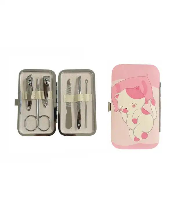 ست مانیکور و پدیکور و ناخن گیر استیل فانتزی مجموعه 6 عددی