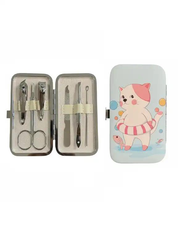 ست مانیکور و پدیکور و ناخن گیر استیل فانتزی مجموعه 6 عددی