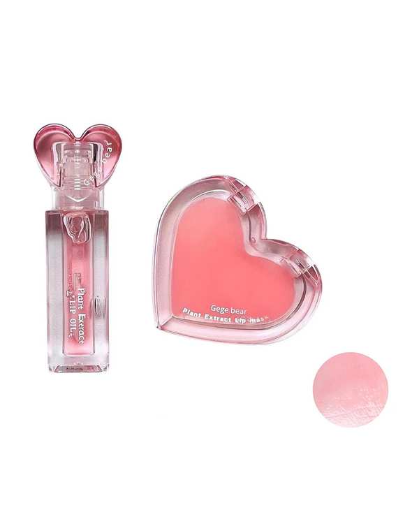 برق لب مایع گه گه بیر مدل قلبی به همراه روغن لب