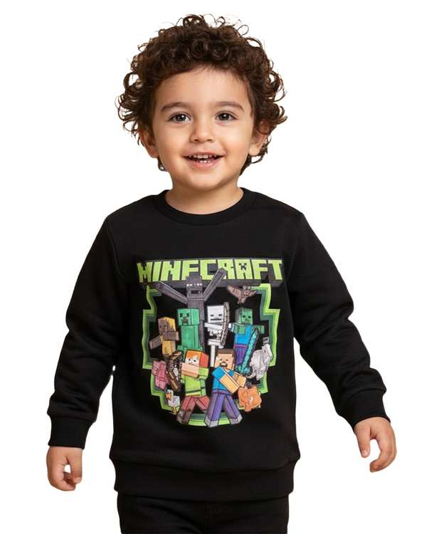 بلوز پسرانه مشکی فیورلا Fiorella مدل ماینکرفت جنگنده کد 35589