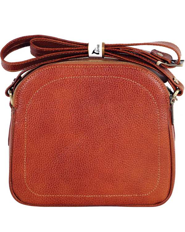کیف دوشی چرم زنانه عسلی چرم بارز Charm Barez مدل DG81.1 - تصویر 2