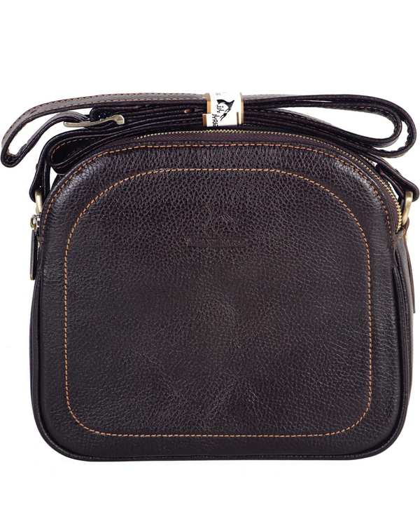 کیف دوشی چرم زنانه قهوه ای چرم بارز Charm Barez مدل DG81.1