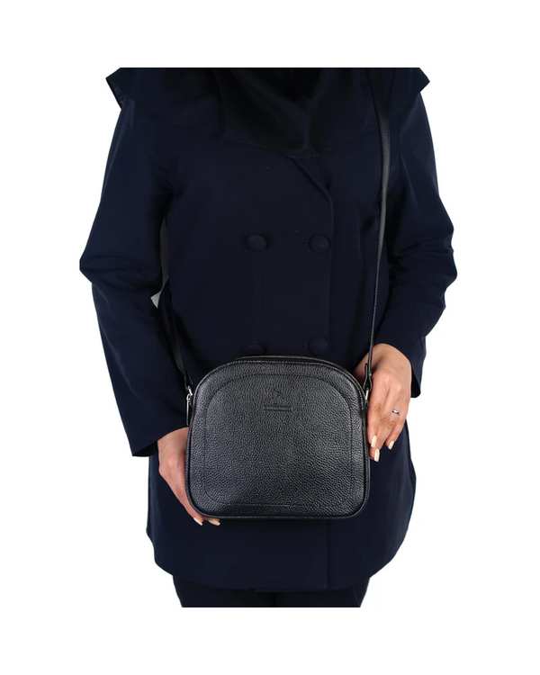 کیف دوشی چرم زنانه مشکی چرم بارز Charm Barez مدل DG81.1 - تصویر 3