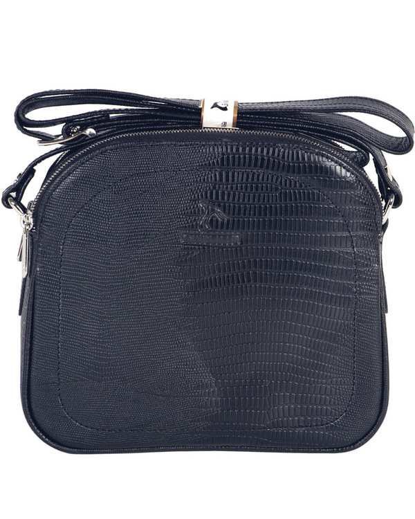 کیف دوشی چرم زنانه مشکی چرم بارز Charm Barez مدل DG81.Lizard