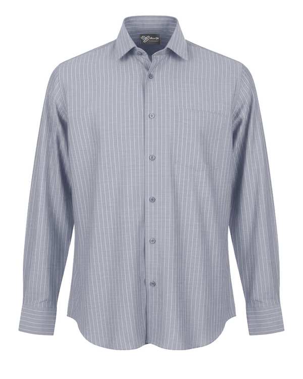 پیراهن مردانه کلاسیک طوسی تیره آماهی Amahi مدل راه راه کد 313004