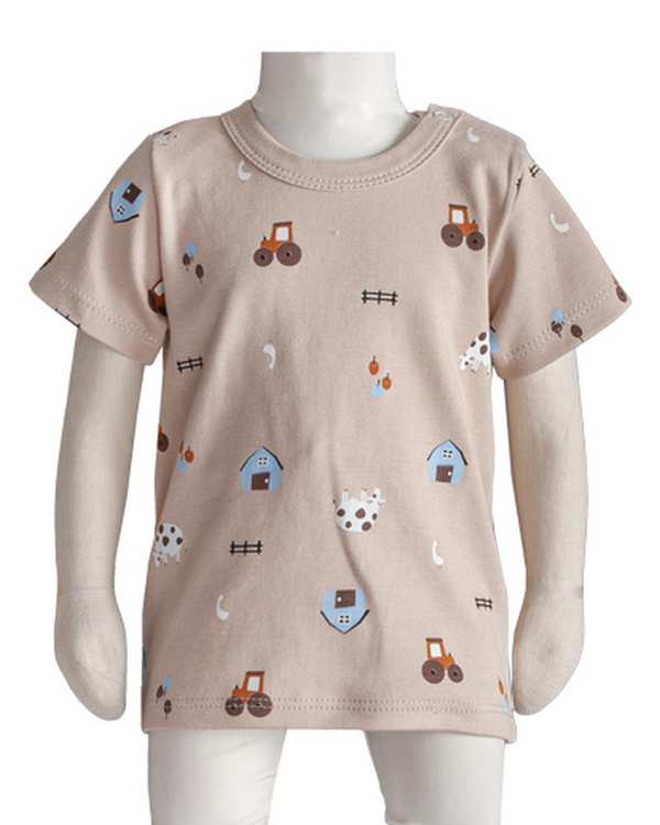 بلوز نوزادی آستین کوتاه آدمک Adamak مدل مزرعه کد 0324000