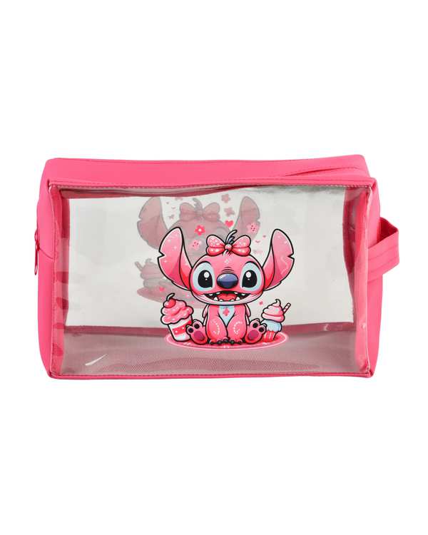 کیف لوازم آرایش صورتی مدل استیج