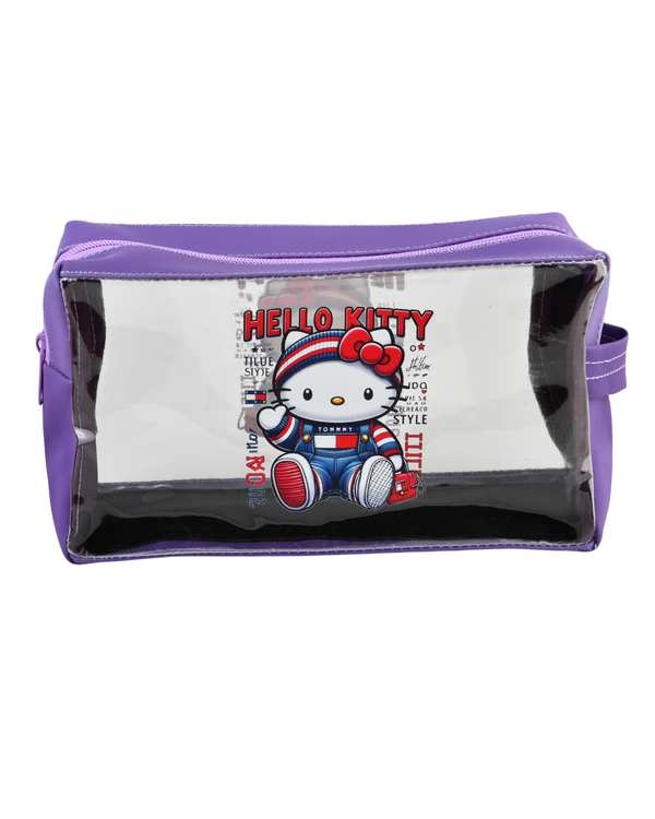 کیف لوازم آرایش بنفش مدل هلو کیتی