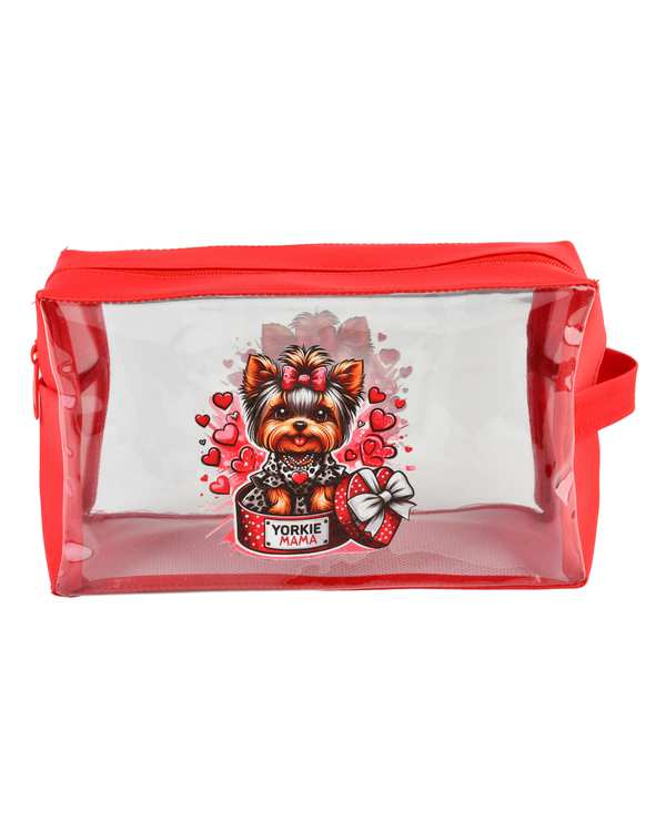 کیف لوازم آرایش قرمز مدل YORKIE