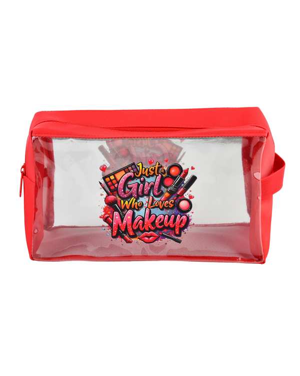 کیف لوازم آرایش قرمز مدل Girl Makeup