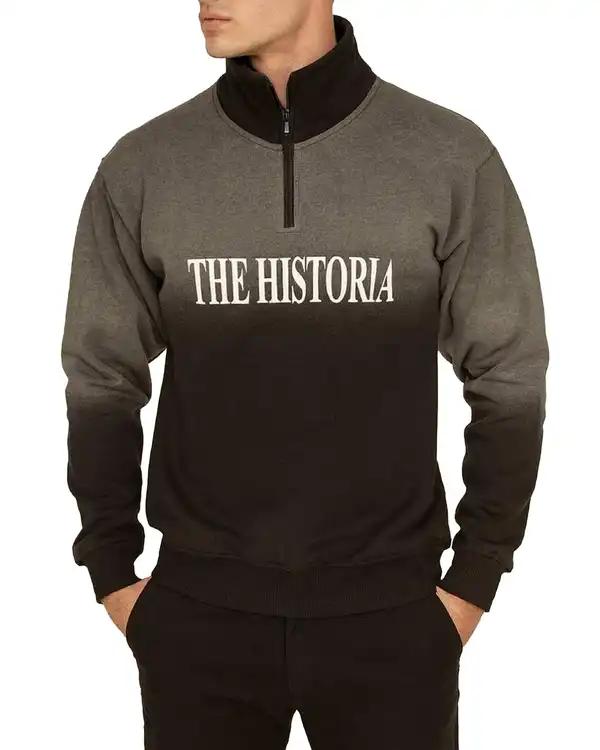 سویشرت مردانه نیم زیپ مشکی دیورسو Diverso کد 4846