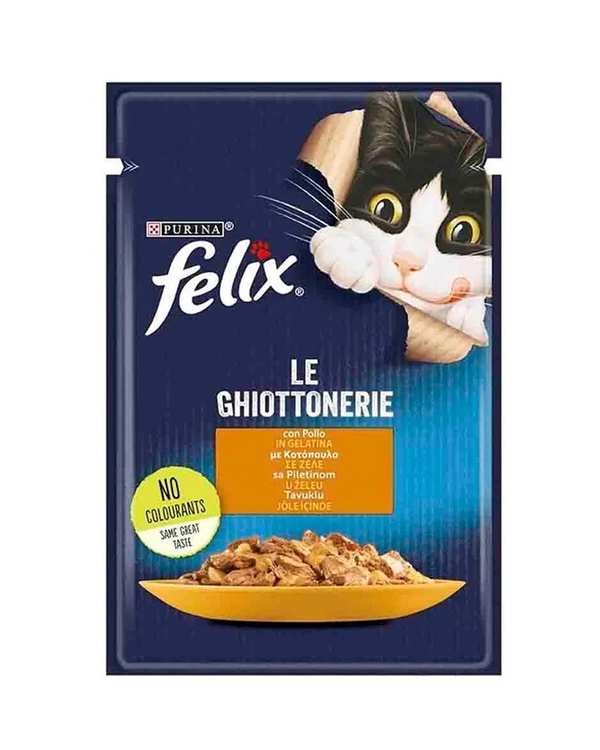 پوچ گربه فلیکس Felix با طعم مرغ در ژله 85 گرم