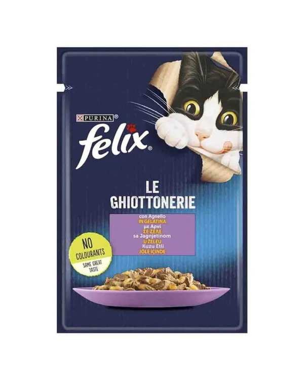 پوچ گربه بالغ فلیکس Felix با طعم بره در ژله 85 گرم