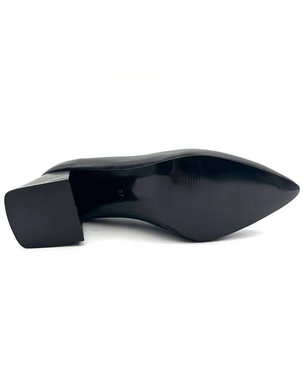 کفش چرم زنانه پاشنه بلند مشکی چرم میخچی Mikhchi Leather مدل F3 - تصویر 4