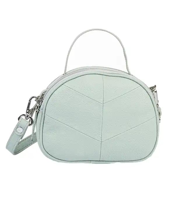 کیف دوشی چرم زنانه سبز ایران طب Iran Teb مدل فمیلی کد 07