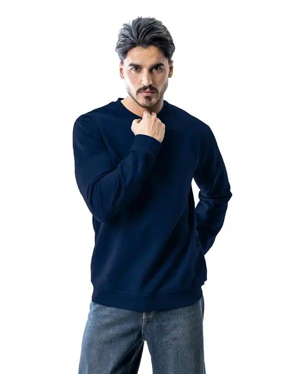 سویشرت مردانه آستین بلند سرمه ای آر ان اس RNS کد 12032565