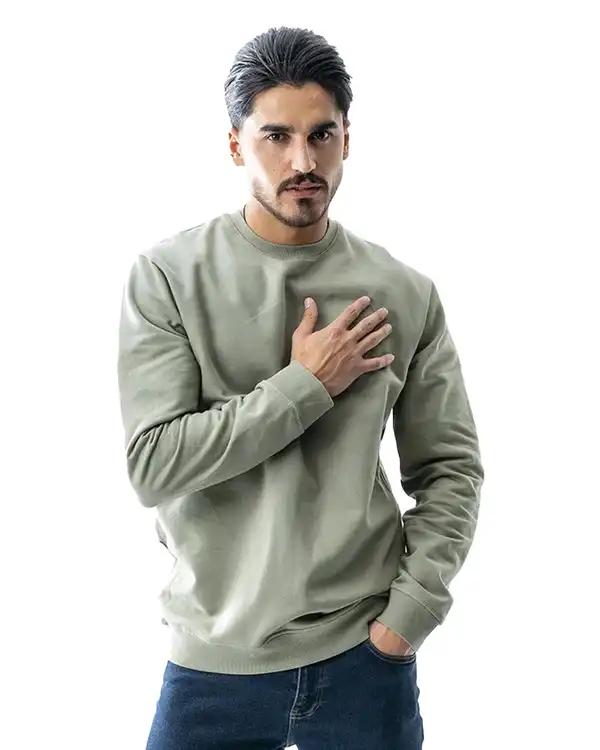 سویشرت مردانه آستین بلند سبز سدری آر ان اس RNS کد 12032565