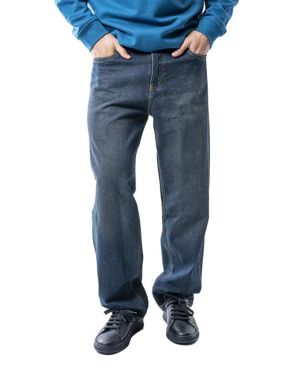 شلوار جین مردانه نیم بگ سرمه ای آر ان اس RNS کد 12042545