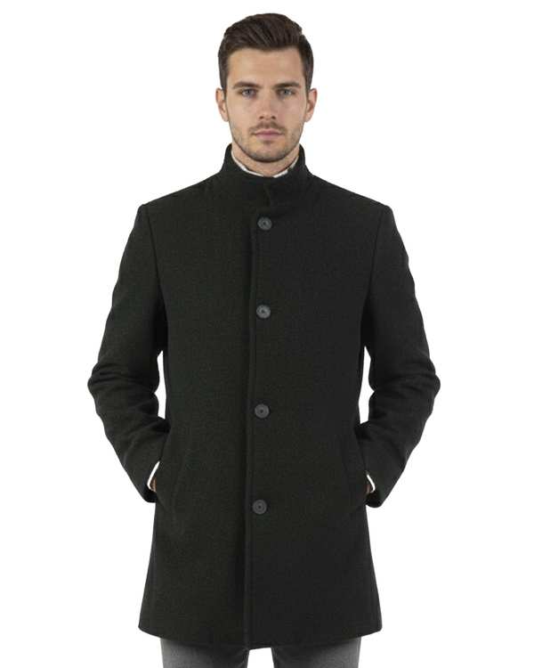 کت فوتر مردانه یقه ایستاده سبز تیره آر ان اس RNS کد 12122630