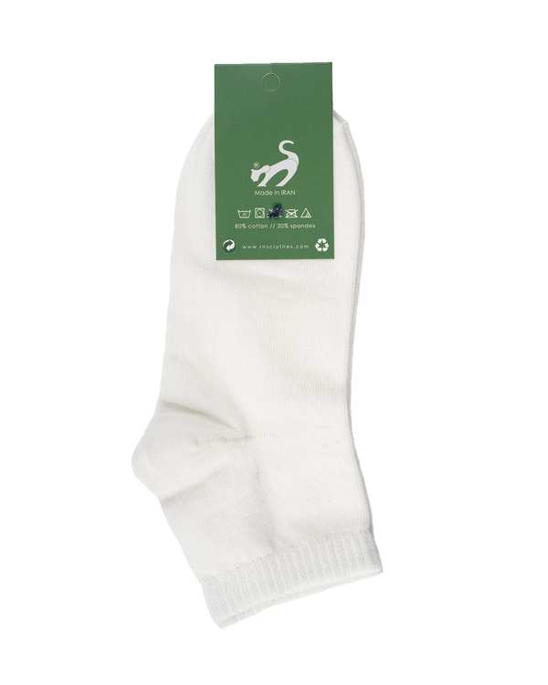 جوراب زنانه نیم ساق سفید آر ان اس RNS کد 11132479