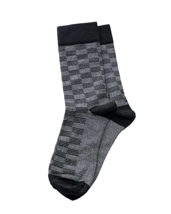 جوراب مردانه ساقدار ژاکارد مشکی آر ان اس RNS کد 12132491