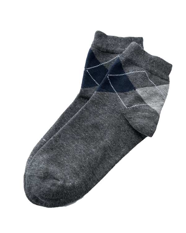 جوراب مردانه نیم ساق دودی آر ان اس RNS طرح اسکاچ کد 12132496