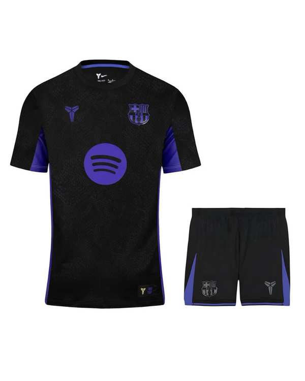 ست تی شرت و شلوارک ورزشی مردانه مشکی پانیل Panil مدل بارسلونا 4th 2026