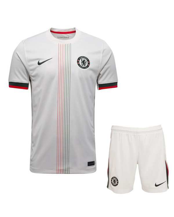 ست تی شرت و شلوارک ورزشی پسرانه سفید پانیل Panil مدل چلسی کد Away 2026